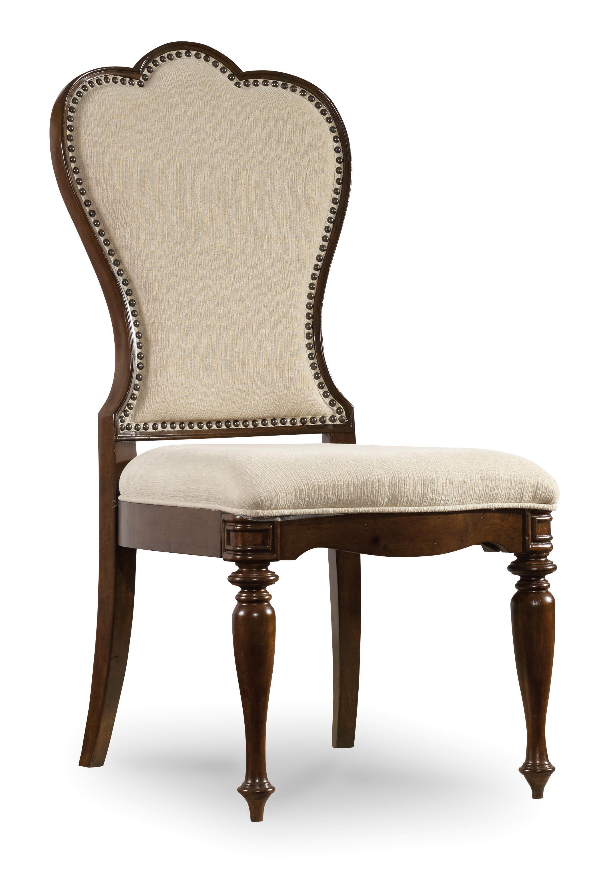 Hooker Furniture Leesburg Upholstered Side Chair with Nail Head Trim Belfort Furniture Chair
